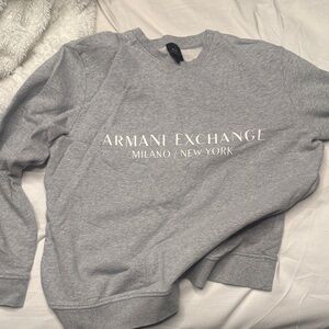 Armani Exchange Light Gray Crewneck Sweater